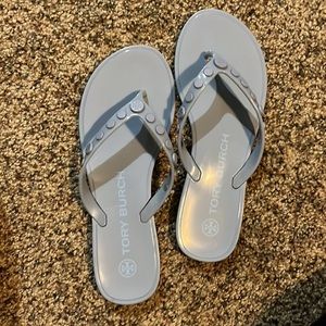 Tory Burch sandles/flip flops Size 5 Pretty blue